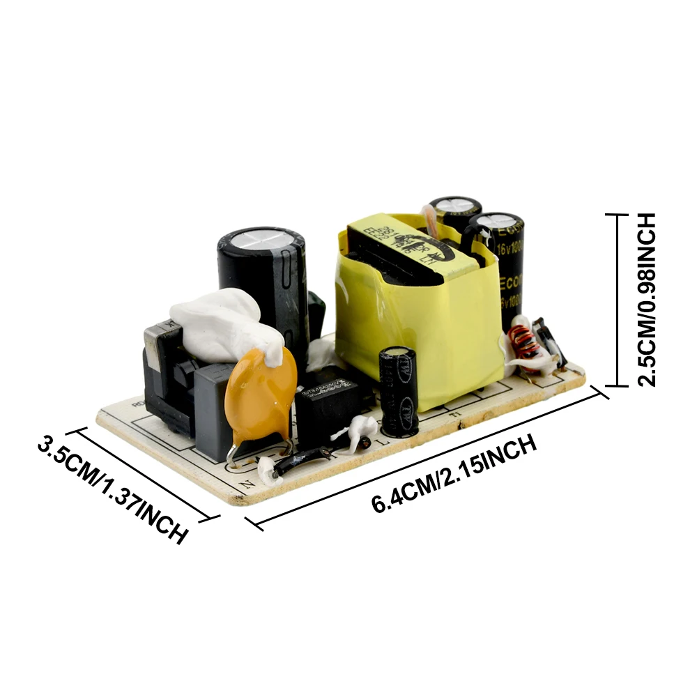 AC 100-240V to DC 12V Power Supply Module Board Switch 1A Overvoltage Overcurrent Short Circuit Protection AC-DC