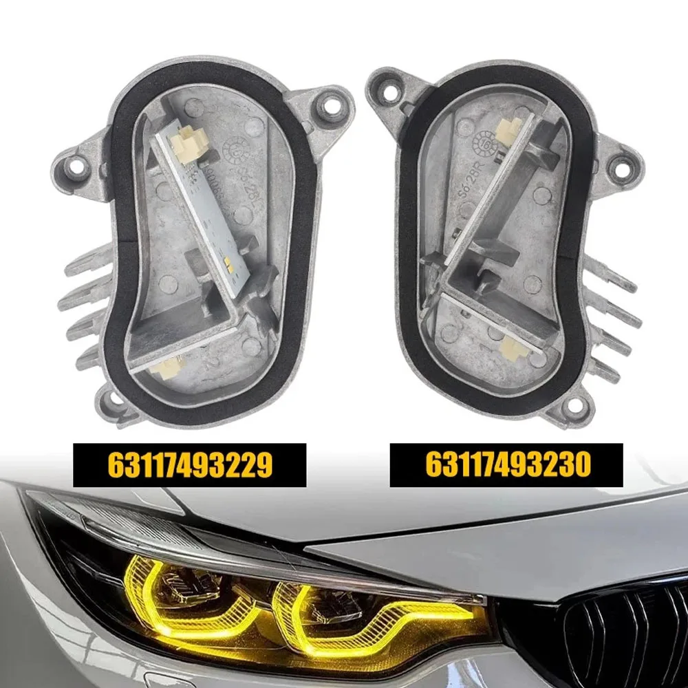 1 Paar neue gelbe Angel-Eye-DRL-Module für BMW F80 M3 F82 M4 F32 F36 F86 LCI 420i 430i 440i, gelbe DRL-Scheinwerfer-LED-Platinen, Stabilisator 3117493229 63117493230 – Detail 2