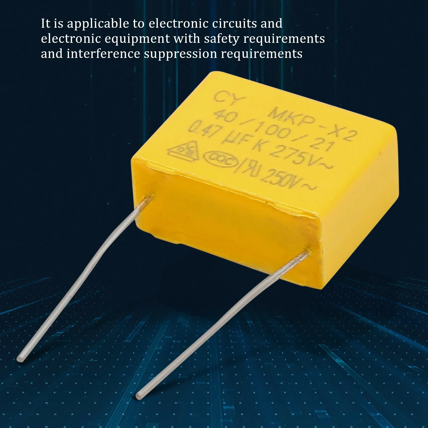 *N21R AC 275V 0.47uF Polypropylene Film Safety Capacitors 10 Pcs