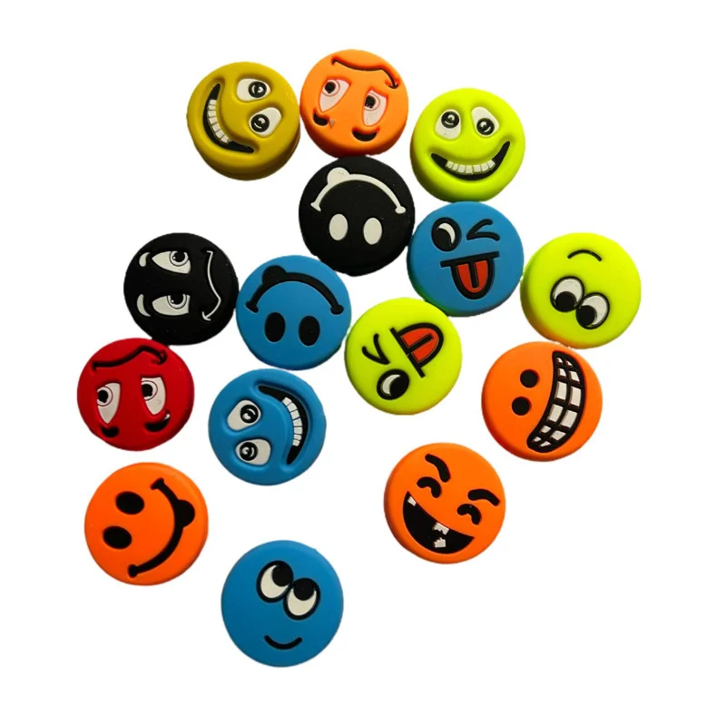 50Pcs Multiple Emoticon Silicone Tennis Racket Shock Absorbers 50 Pcs Tennis Damper Dampener Shock Tennis Antivibrador Dampening