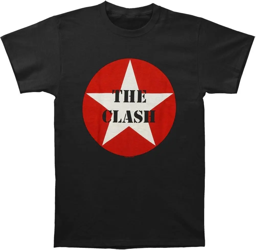 

Классическая музыка The Clash Star Logo Графические футболки для мужчин Ностальгия Ретро певица фанаты Хип-хоп Уличная мода Футболки Уличная одежда