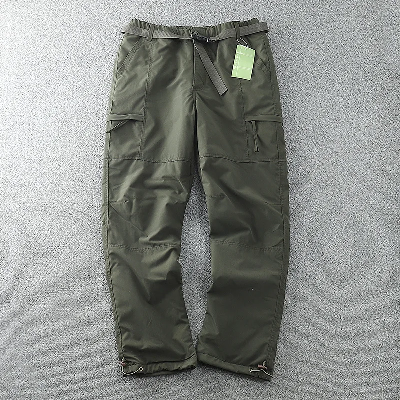 Pantaloni Casual in pile spesso invernale da uomo pantaloni Cargo larghi tattici militari in cotone pantaloni termici caldi in velluto a doppio