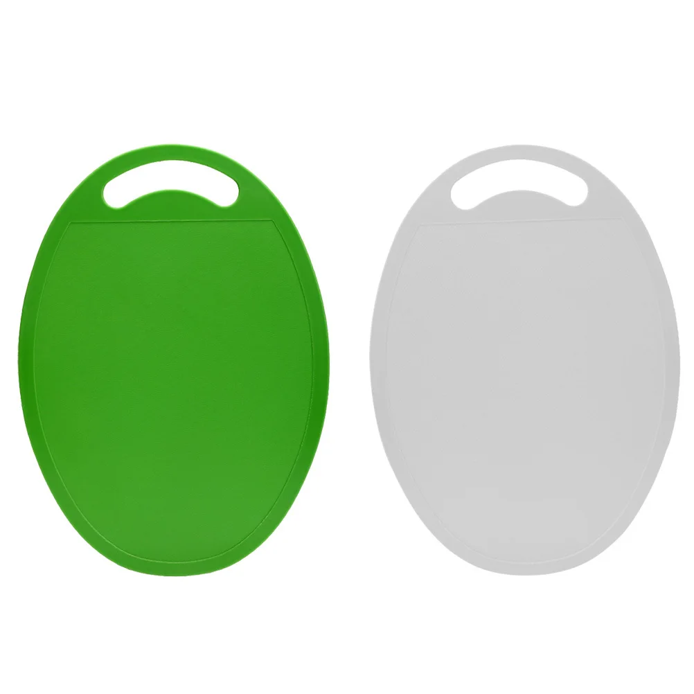 

2Pcs Non-Slip Plastic Cutting Board PP Material Fruit Meat Vegetable Kitchen Chopping Block Hanging Hole Easy Storage