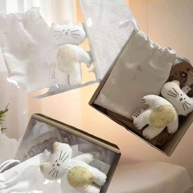 لعبة قماش القط غريب الأطوار كيرينغ؛ دمية كرتونية قطيفة للقطط؛ ديكور على شكل حقيبة، هدية للأطفال لا تُنسى