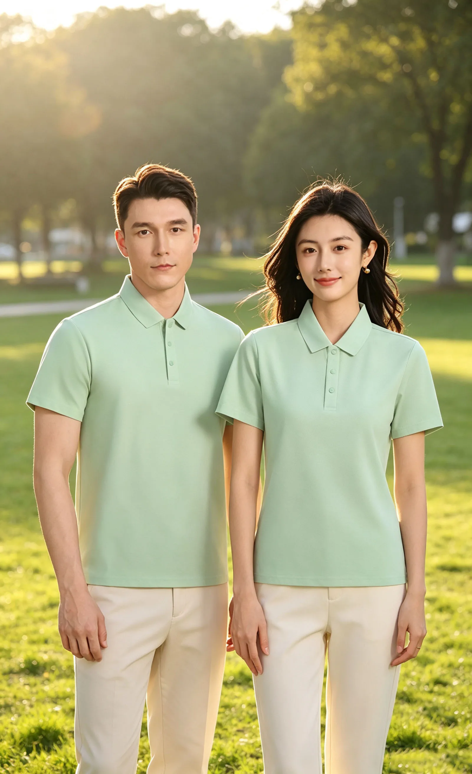 Quick drying polo shirt summer men's and women's short sleeved breathable casual solid color