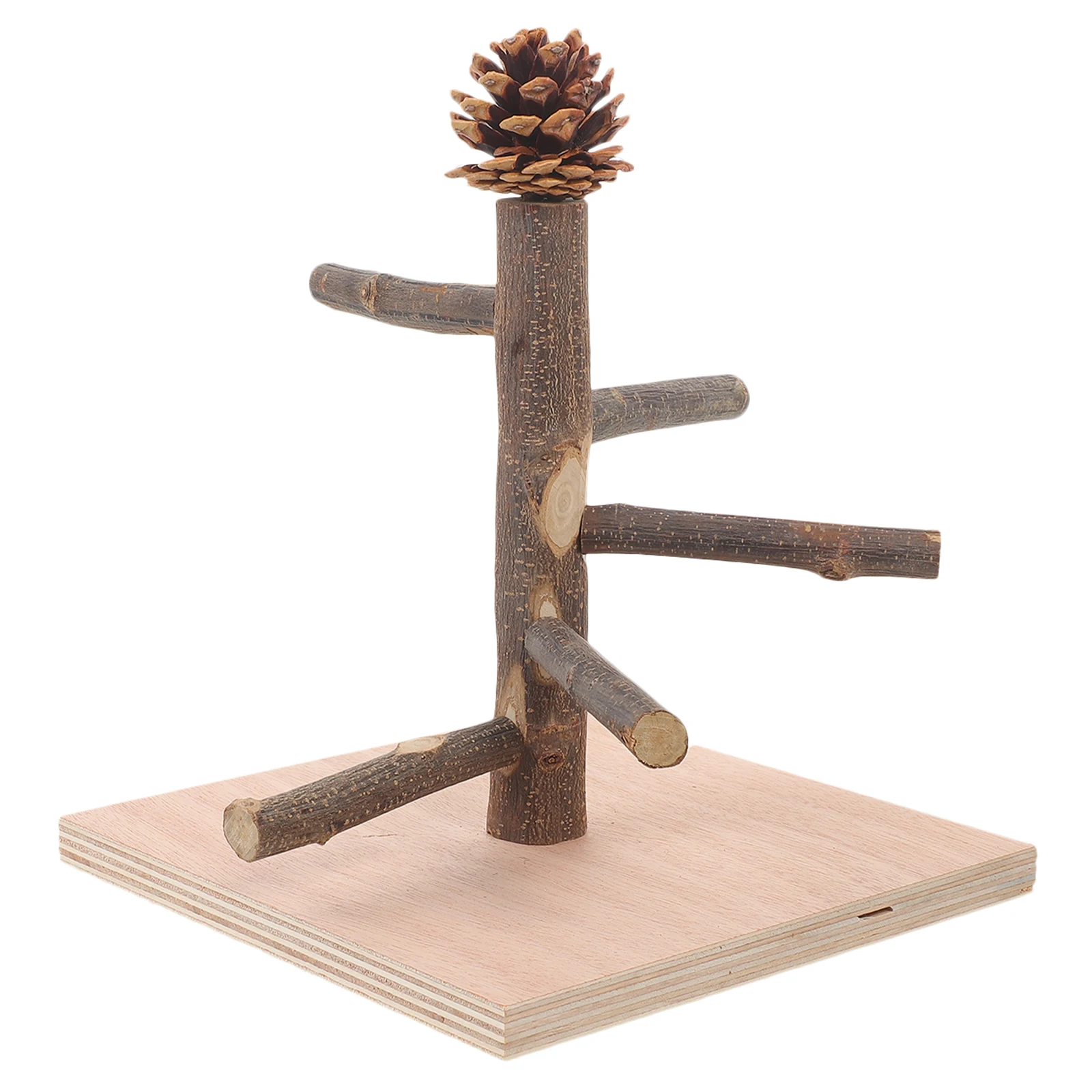 

Wooden Perch Base Parrot Toy Portable Tabletop Parrot Perch Stand Bird Stand Toy Cage Pet Accessories