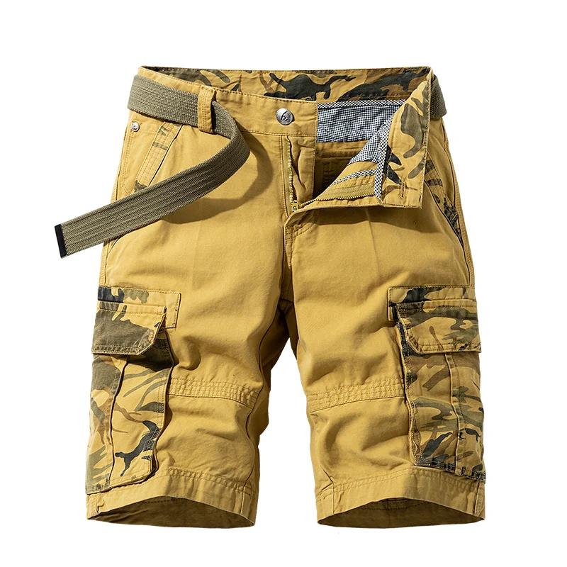 2024 Camouflage Shorts Men's Summer Fashion Brand Loose Casual Pants Fashionable High-End Retro Workwear Mountaineering Shorts