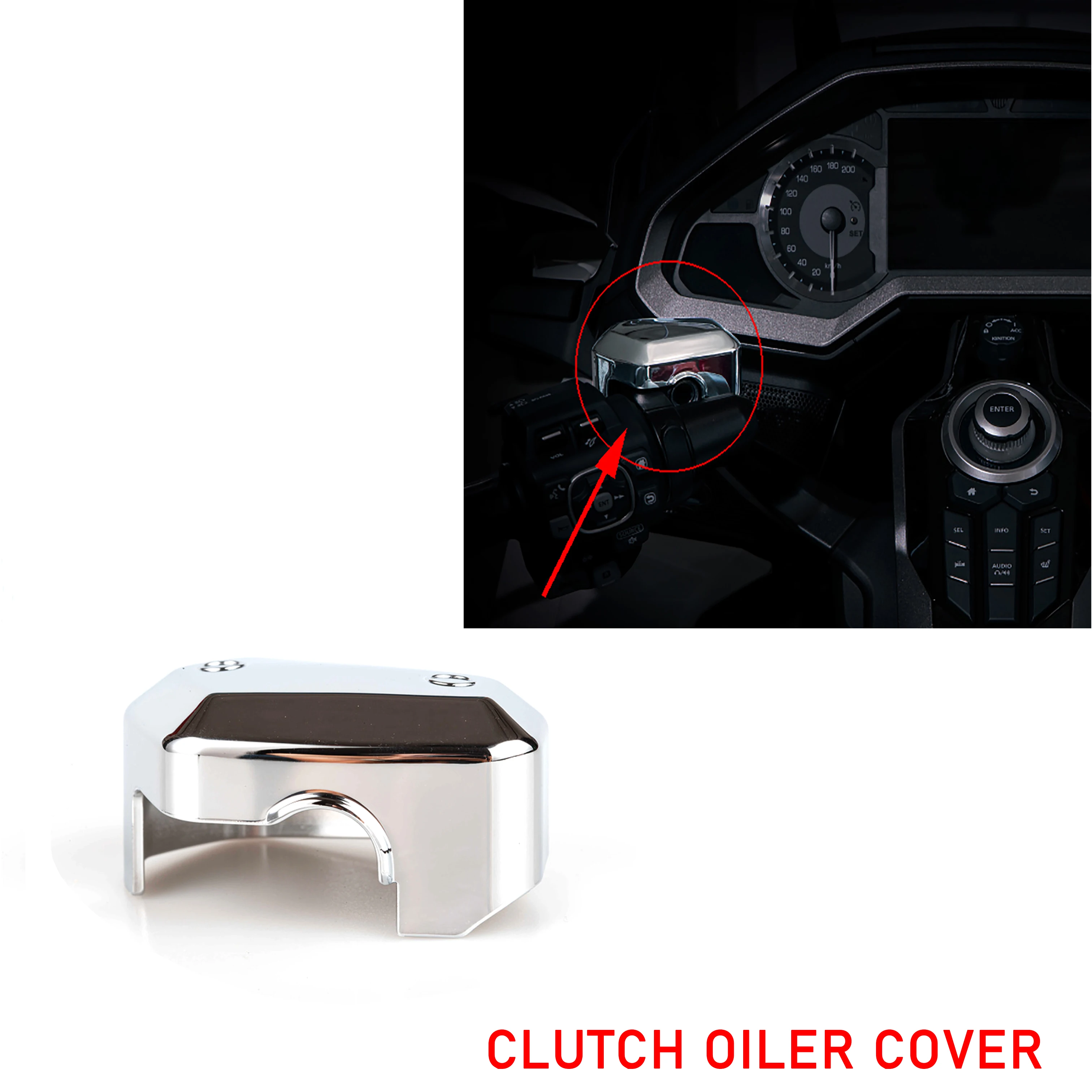 Panical Motorcycle Chrome Fairing Clutch Plating Decoration Switch Cover For Honda Goldwing F6B 2018-2023