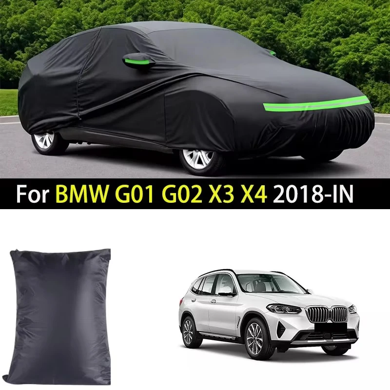 Car Covers Outdoor Waterproof Dustproof Sun Rain Snow Protection UV 210T Full Car Cover For BMW G01 G2 X3 X4 2018 2019 2020-IN