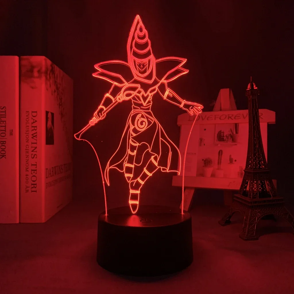 Luz Led de Anime para decoración de dormitorio de niños, lámpara 3d de Manga, Yu Gi Oh Dark Magician, regalo de cumpleaños para niños