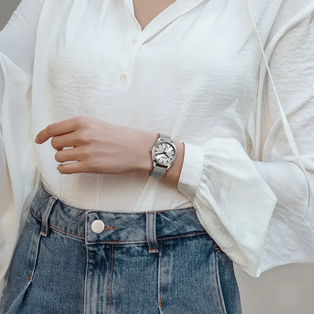 BERNY Quartz Ladies Watch Simple versatile railway watch for women Simple Dial Wristwatch Waterproof Leisure Watch for Women