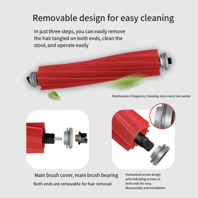 2 pezzi di ricambio per spazzola a rullo principale in gomma per Roborock S7/S7 MaxV/S7 MaxV Plus/S7 MaxV Ultra Robot aspirapolvere