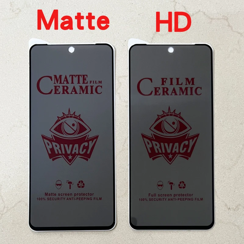 1-4Pcs For Samsung Galaxy A01 Core A11 A21 A31 A41 A51 A71 A81 A91 Matte/HD Ceramic Soft Privacy Screen Protectors Anti-spy Film