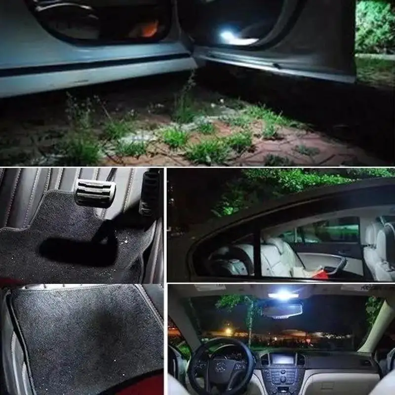 1Pcs T10 W5W LED Bulb Car Interior Light Turn Side License Plate Lamp 5 Colors