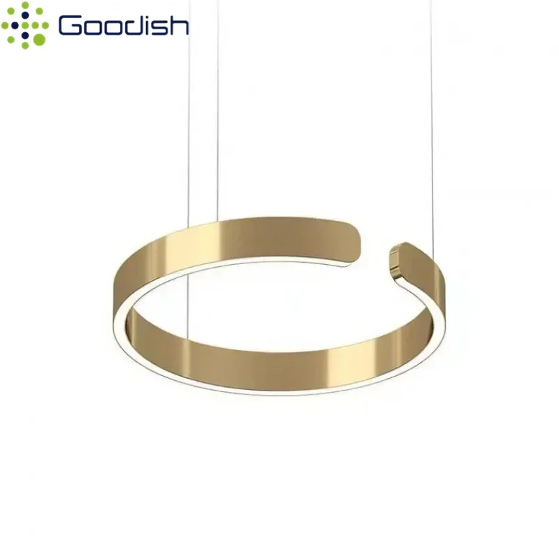 الشمال الحديثة قلادة LED أضواء مصابيح فاخرة للمطبخ المعيشة الطعام غرفة نوم نحى دائرة خواتم المنزل الديكور الثريات