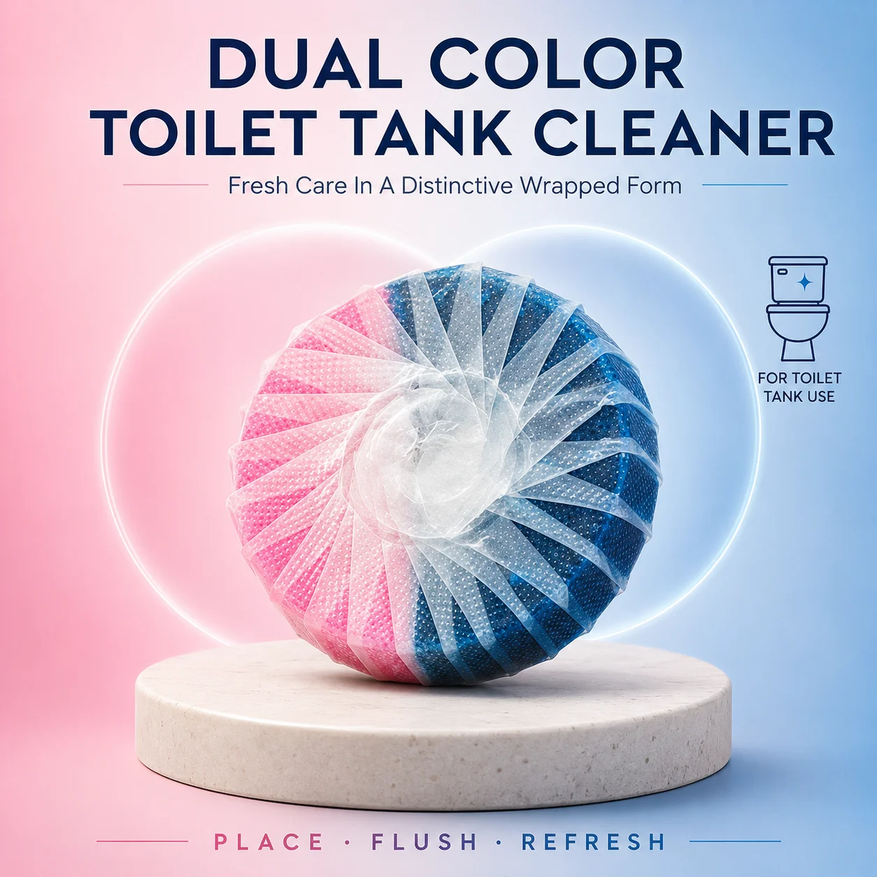 3/6/12Pcs Toilet Bowl Cleaner Tablets Pink Blue Wrapped Cleaning Blocks Fresh Scent Bathroom Care