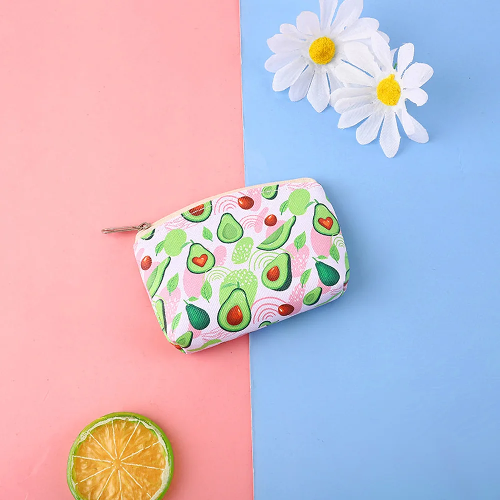 Simpatico portamonete Avocado portamonete da donna Mini porta carte di tela portafoglio piccolo custodia custodia Kawaii ragazze borsa in PVC