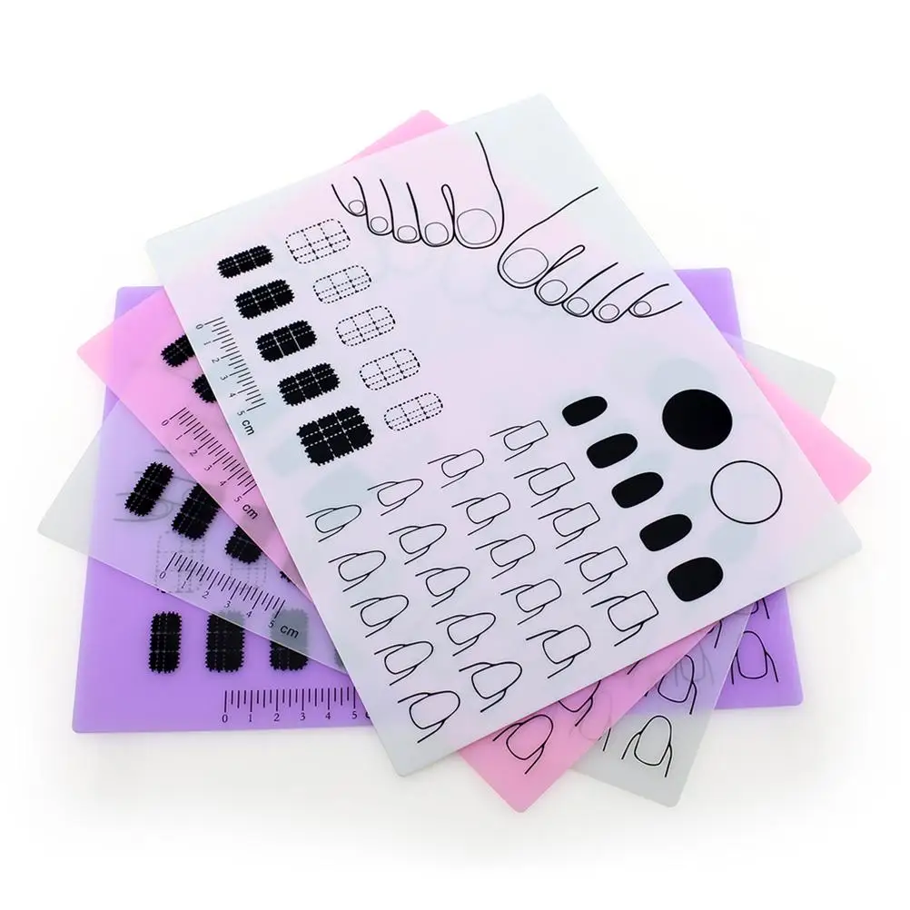 

Silicone Nail Stamping Mat Table Training Polish Design Manicure Pad Smooth Look Color Testing Ruler Measured Suitable