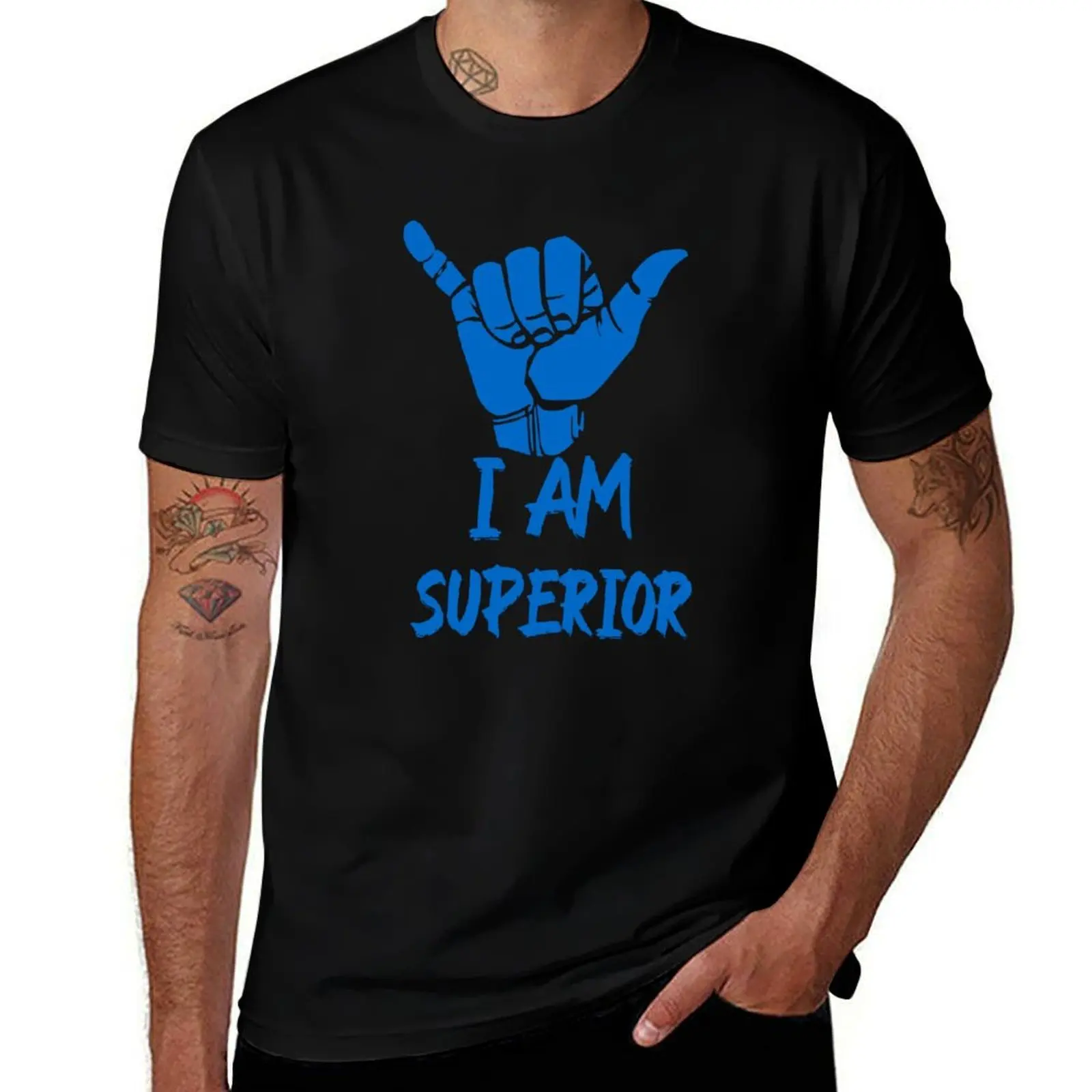 

Футболка I Am Superior, забавные футболки с мемми, мужские рубашки для тренировок с принтом животных для мальчиков