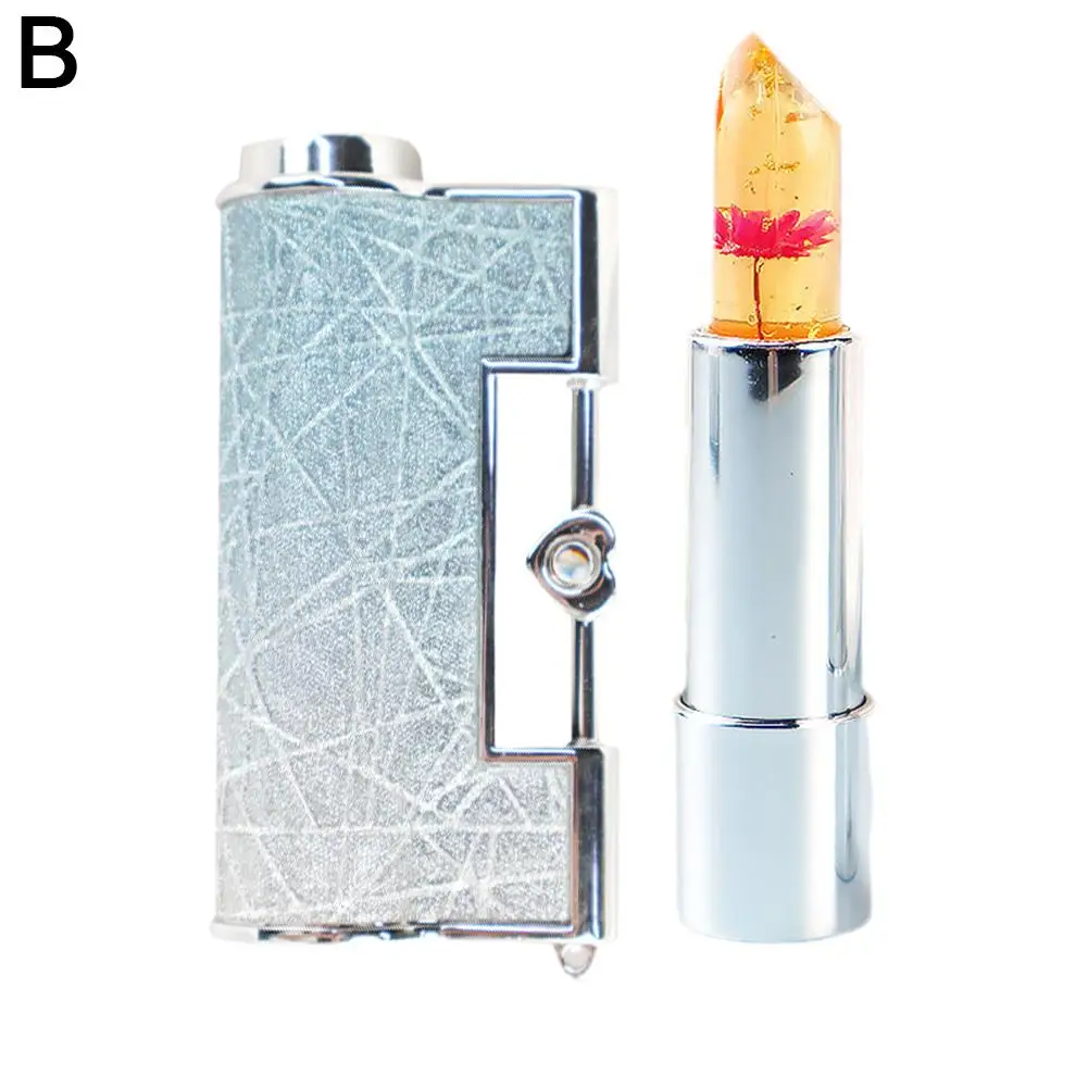 أحمر شفاه شفاف مرطب للزهور ، عناية دائمة بدرجة الحرارة ، مرطب لون جيلي متغير ، مكياج للشفاه ، B1j5