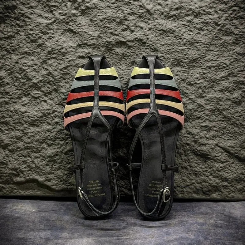 Uniquely Designed Woven Hollow Toe Sandals for Women in Summer 2026, Versatile Roman Shoes for Outdoor Commuting