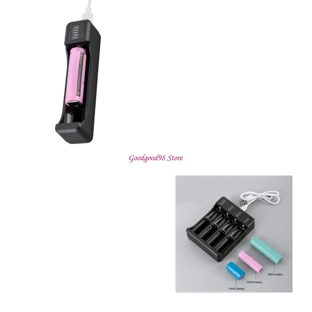 

Multi Bay Battery Charging Box For 18650 21700 Batteries Fast USB C Featuring LED Alerts W8EC