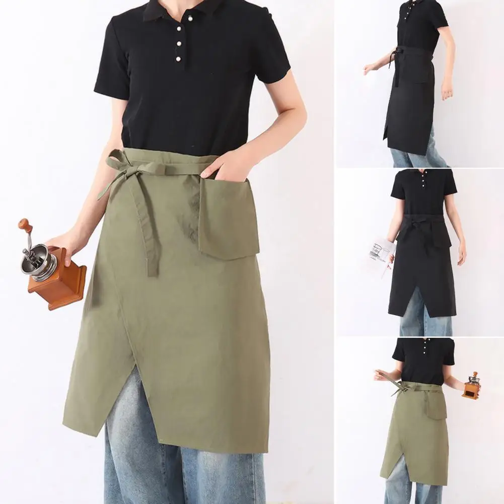 1 قطعة مريلة الشيف بالجملة نصف الجسم مطعم المطبخ العمل المئزر نصف قطع النادل الشيف نصف المئزر الأسود #1