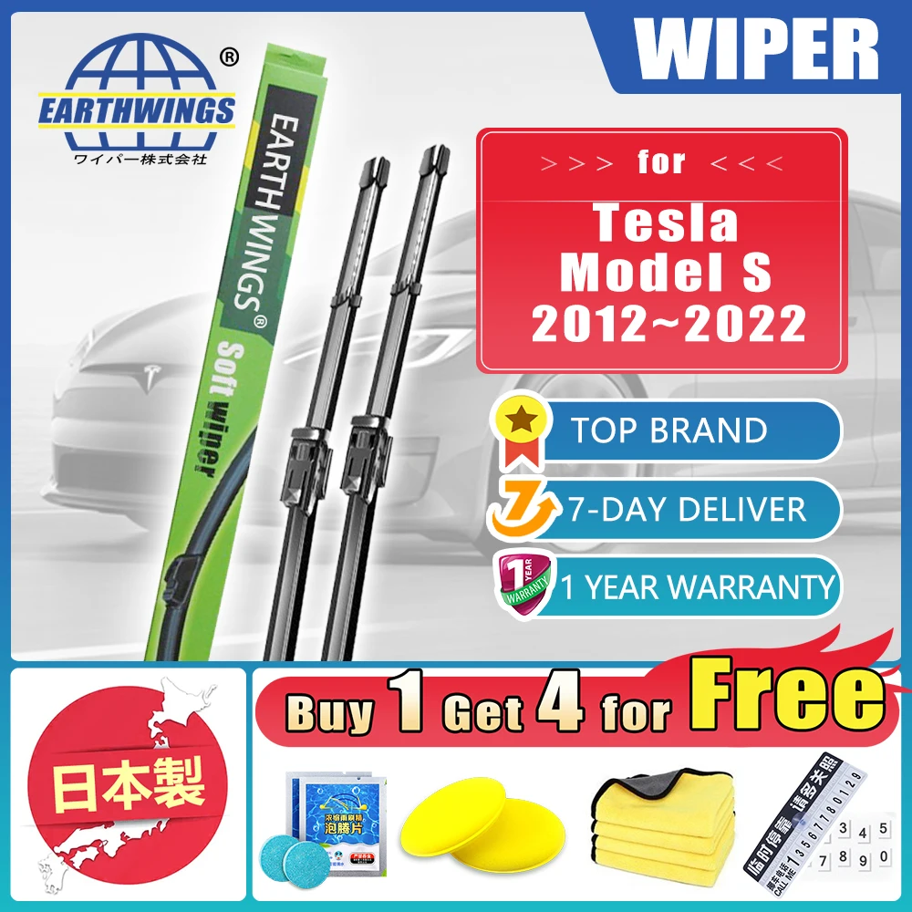 

For Tesla Model S 2012 2013 2014 2015 2016 2017 2018 2019 2020 2021 2022 Car Front Wiper Blades Brushes Windshield Windscreen