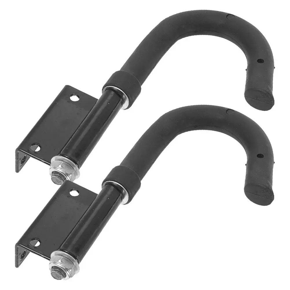 2Pcs Versatile Metal Ladder Hook for Roof Wall Fence Garage Shed Attic Stairs 330 Lb Capacity Compact Portable Ladder Stabilizer