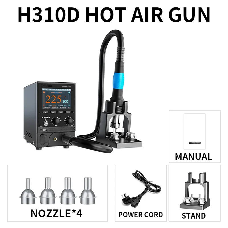 H310D Intelligent Hot Air Gun Networkable Soldering Rework Station for BGA Chips ECU IC Soldering Desoldering Repair