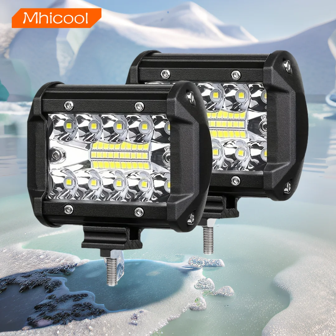 2024 Trend Off-Road Avto Auxiliary LED Work Light 4 Inch Pods 60W Combo Light Bar for 4x4 4wd Truck Motorcycle SUV ATV Car Boat