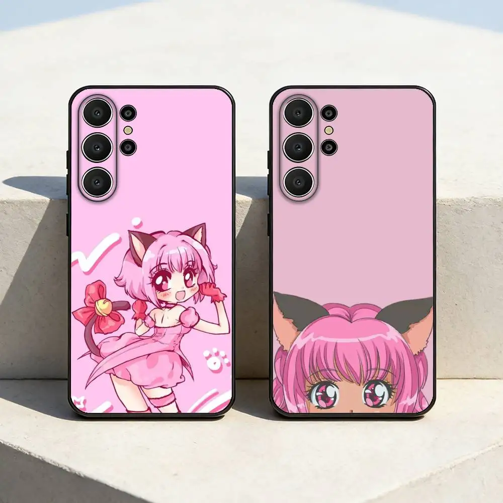Tokyo M-Mew Mew Phone Case For Samsung S26,S25,24,23,22,30,21,10,9,Ultra,Plus,Lite,Black Soft Case