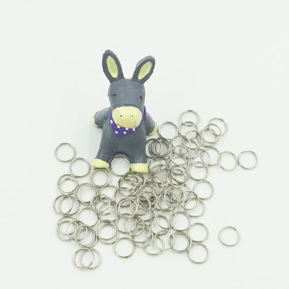 

500pcs Jewelry Making Accessories Kit Round Double Circle Opening Rings for DIY Earrings Handmade Crafts Bright Color Durable