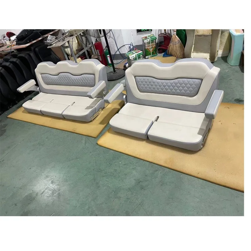 Feitine Yacht Leather Deluxe 3-seater Bench Seat Customized Foldable Marine  Boat Seats