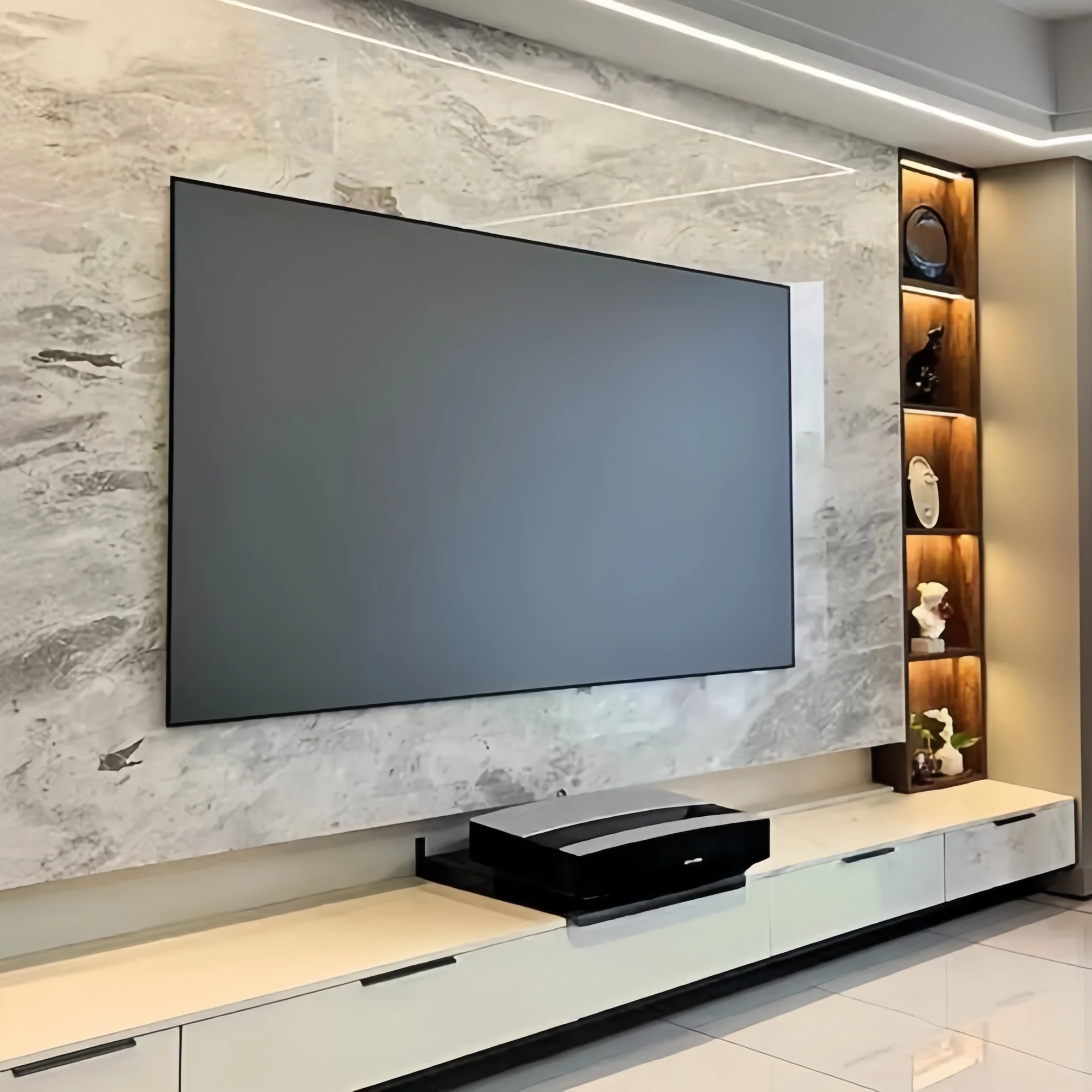 MIVISION UST ALR Micro-Nano Anti-Light Flexible Fresnel Soft Projection Screen With 8 Layer Optical Precision Structure