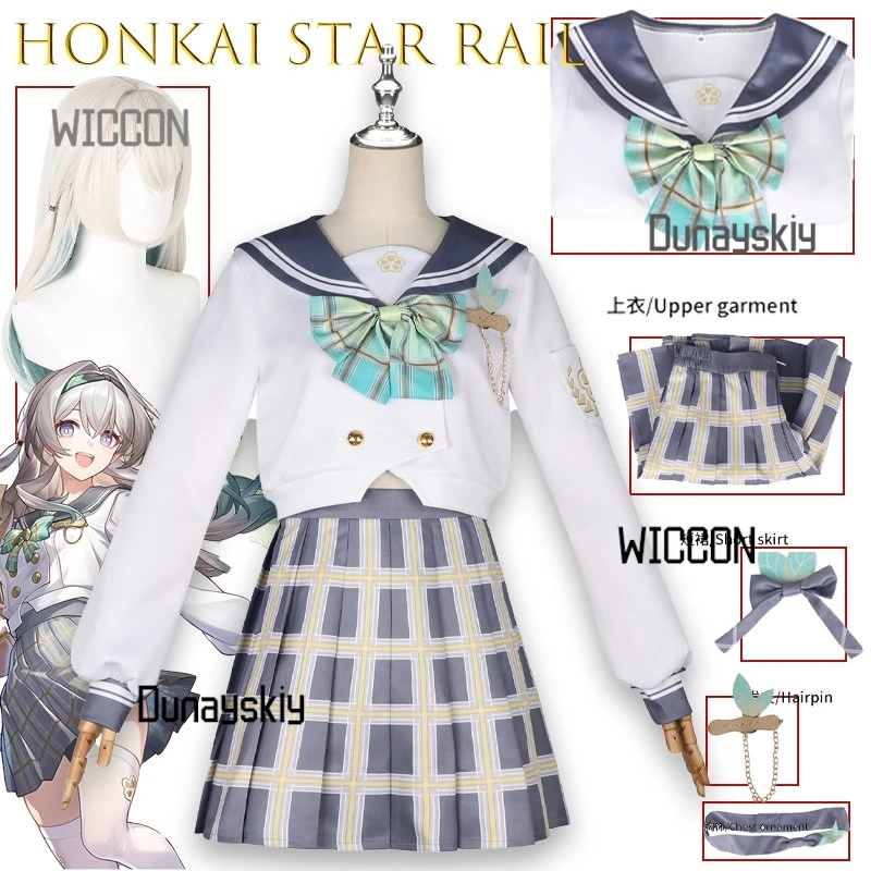 

Honkai Star Rail Firefly Cosplay Spring Greeting JK Skirt SetAnime Cosplay Costume Costume Halloween Kawaii Cute School Uniform