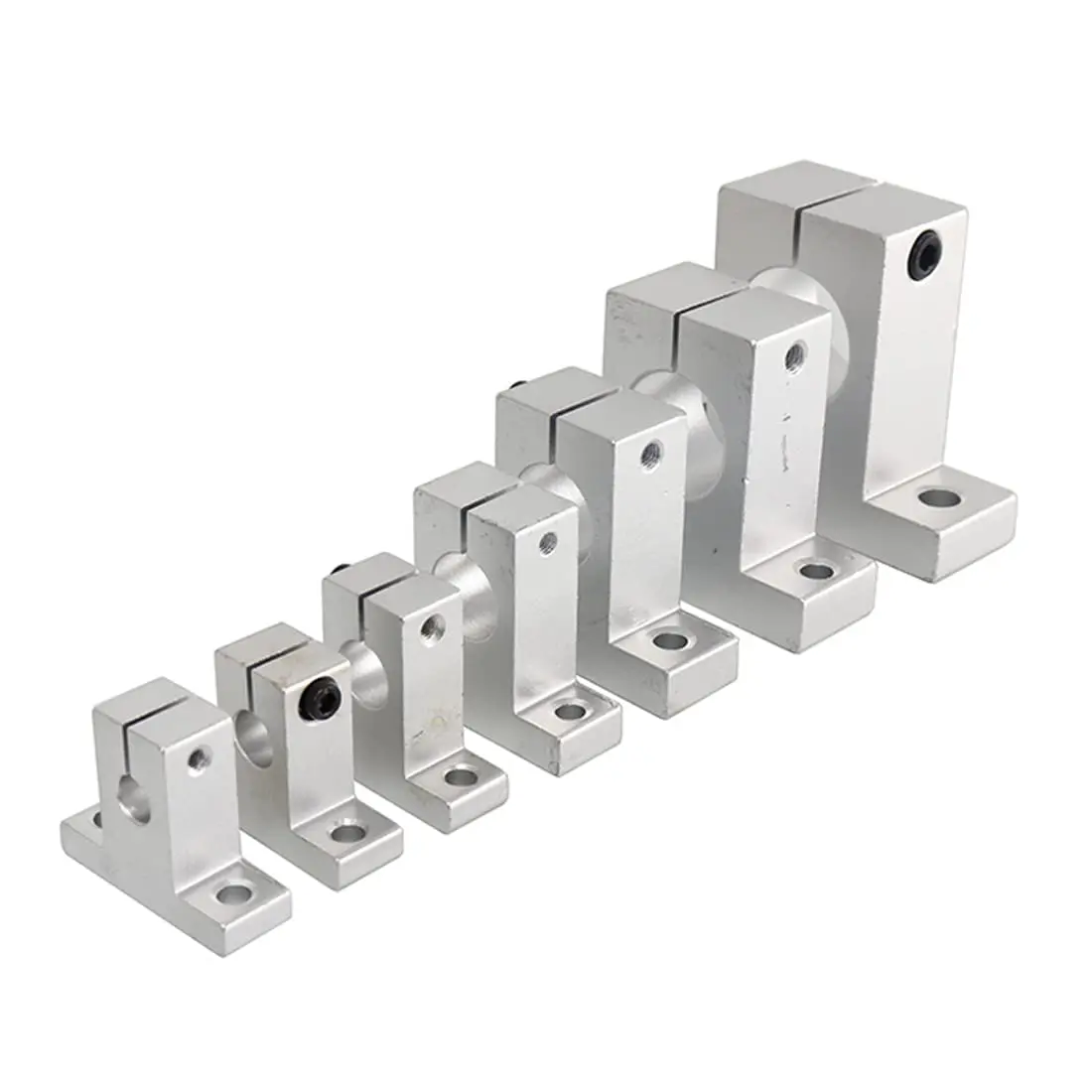 Aluminum Linear Rod Rail Shaft Support Guide Motion for various sizes Diameter Shaft SK8 SK10 SK12 SK16 XYZ Table CNC Router