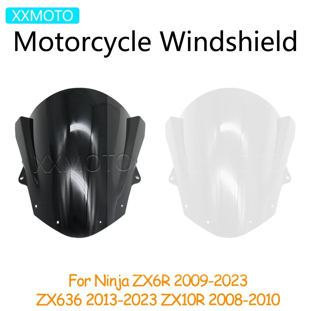 

For Kawasaki Ninja ZX6R ZX636 ZX10R ZX-6R ZX-636 ZX-10R ZX 6R 10R Motorcycle Windshield Windscreen Deflector Windproof Protector