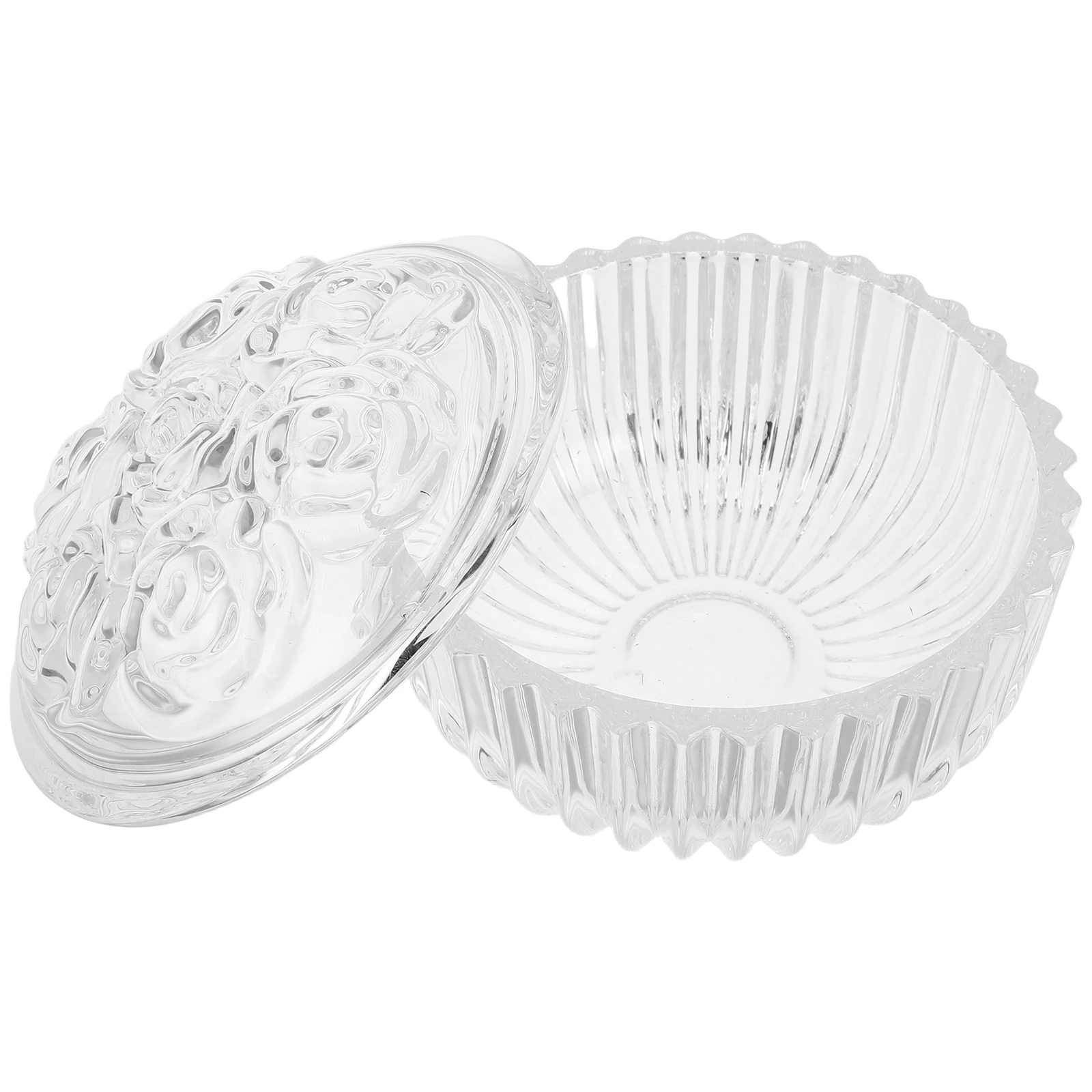 

Прозрачная стеклянная шкатулка для драгоценностей, элегантная крышка, 285 мл, органайзер для дисплея, чехол для хранения ювелирных изделий, шкатулка для безделушек с крышкой