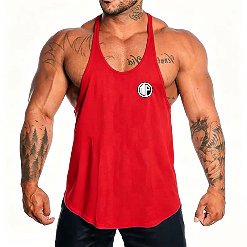 Men's Workout Running Vests Quick Dry Sleeveless Y Back Gym Tank Top Breathable Athletic Shirt For Fitness Exercise