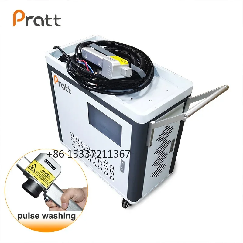 Pratt cnc 1000W Paint  Rust Removing Pulse  Cleaning Machine For Mold Surface Cleaning