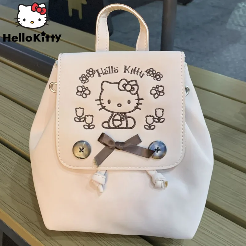 Sanrio Hello Kitty New Aesthetic Cute Bags Y2k Girl Japanese Cartoon Mini Backpacks Women Fashion Pink Handbags Shoulder Bag