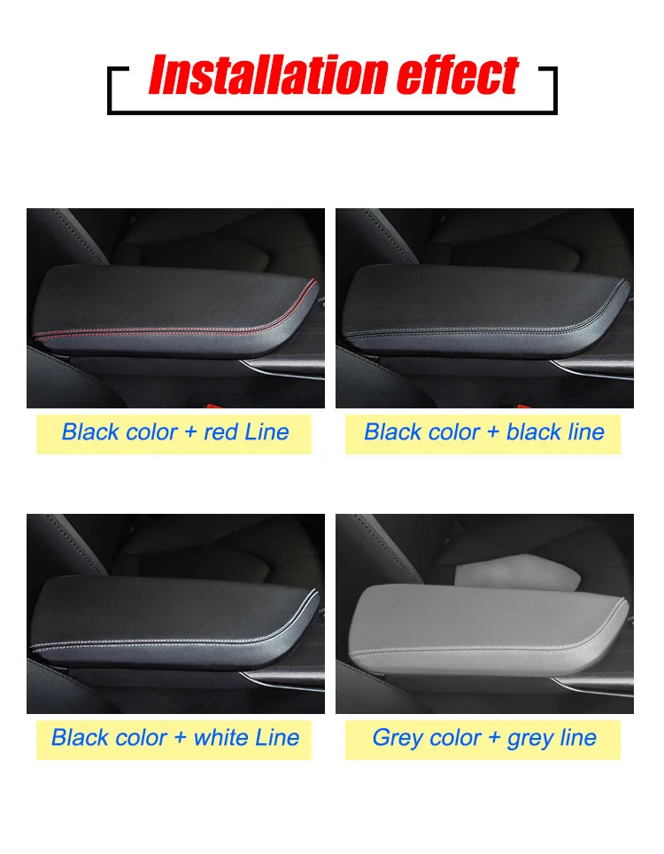 Suitable for Toyota Camry 18-21 Armrest Box Modified Protective Cover Special Leather Case Central Control Accessories 4