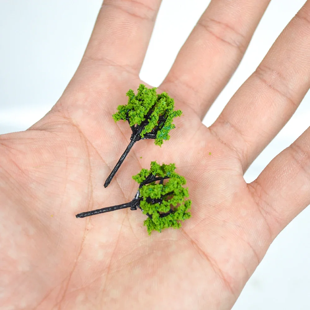 30 szt. Miniaturowe drzewka 3-4 cm Model Sztuczne rośliny z tworzywa sztucznego Układ kolejowy Architektura Budownictwo Dekoracja ogrodowa do dioramy