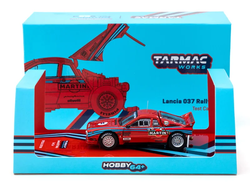 Tarmac Works 1:64  Lancia 037 Rally test car marini  Favorite Die Casting Alloy Car Model Ornament