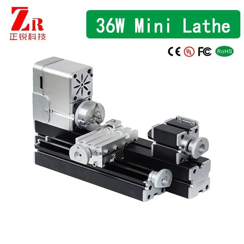 All-metal Miniature Lathe 36W, 20000rpm Didactical Mini metal Lathe Machine for Hobbyist Woodworking Craft