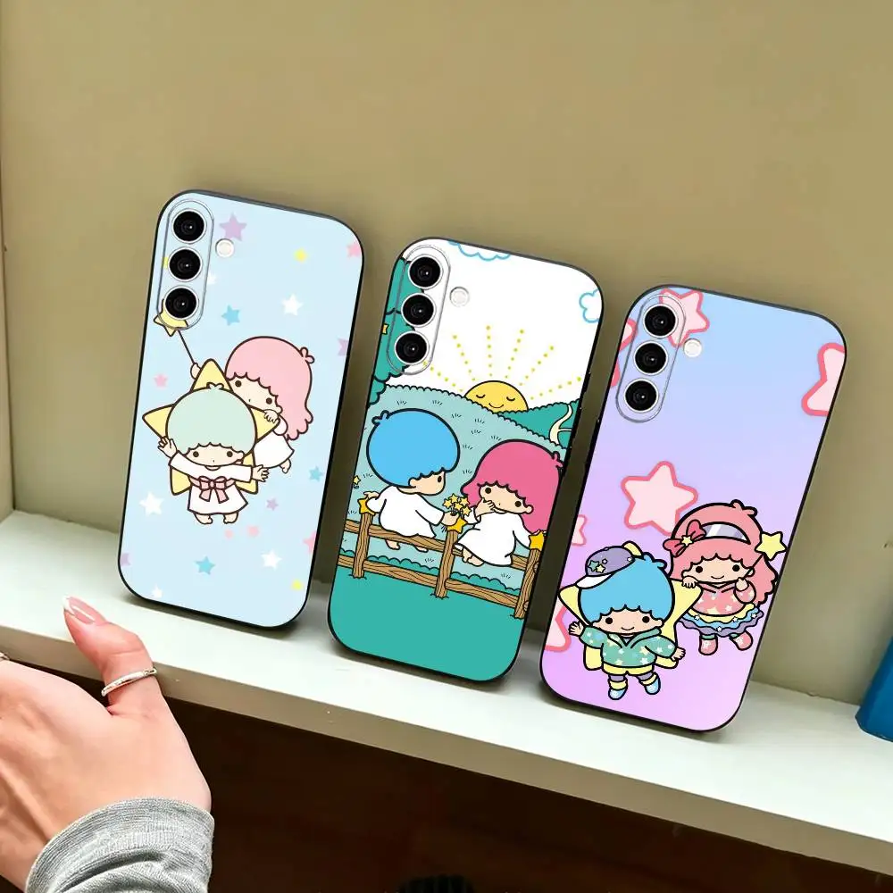 Little-Twin-Stars Kiki-Lala  Phone Case For Samsung Galaxy A73,A72,A71,A70,A53,A52,A51,Others Soft Black Cover