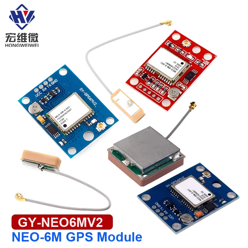 GY-NEO6M V2 NEO-6M GPS Module With Flight Control EEPROM Controller MWC APM2.5 Active Antenna For Arduino 3V-5V RS232 TTL Board