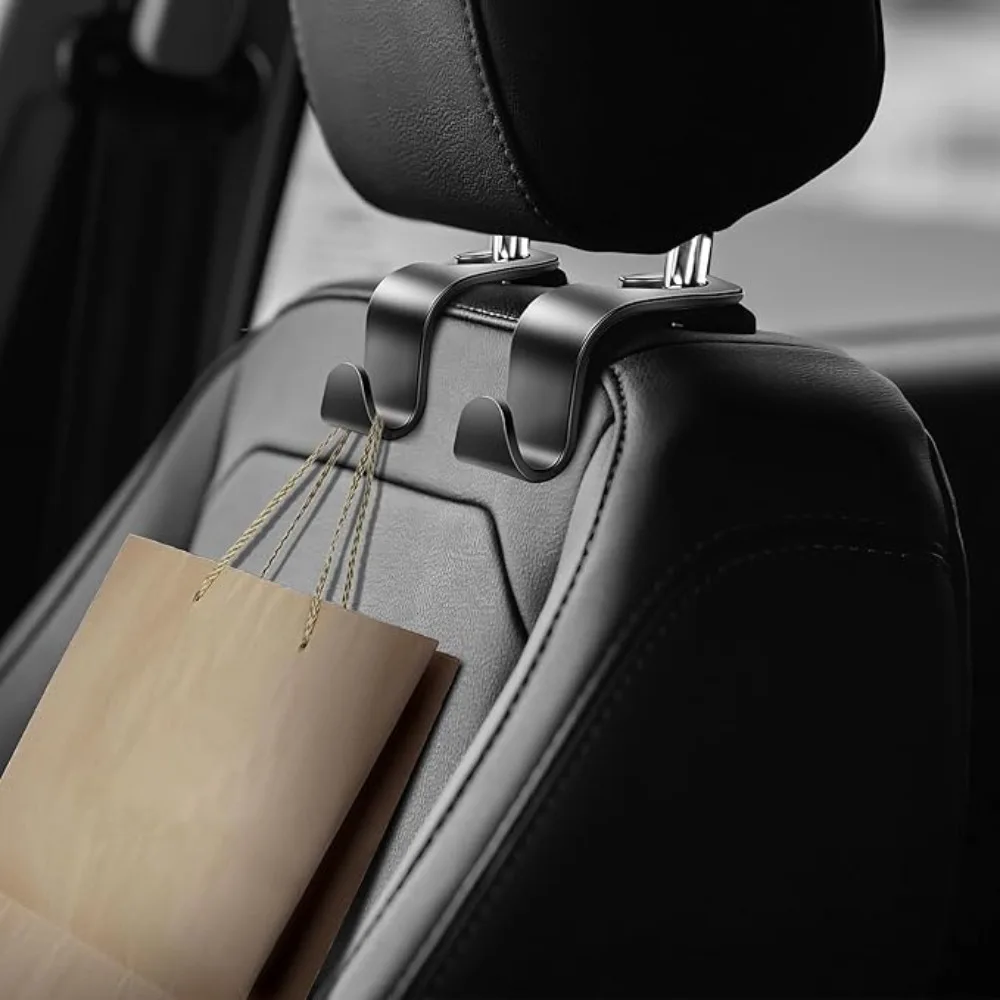 1-30Pcs Car Seat Headrest Hook Multi-Purpose Black Carbon Fiber Texture Car Seat Back Creative Multi-function On-Board Hooks