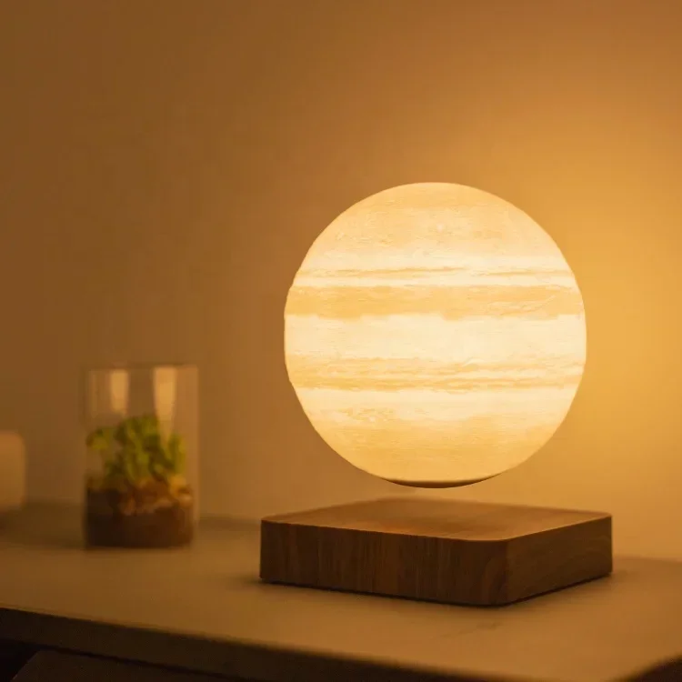 

Baby Kids Room 3 Color Changing LED Magnetic Levitation Floating Bedside Night Table Lamp Jupiter Mars Saturn Moon Home Light